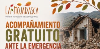 La Hojarasca ofrece apoyo legal y emocional gratuito para afectados por la emergencia